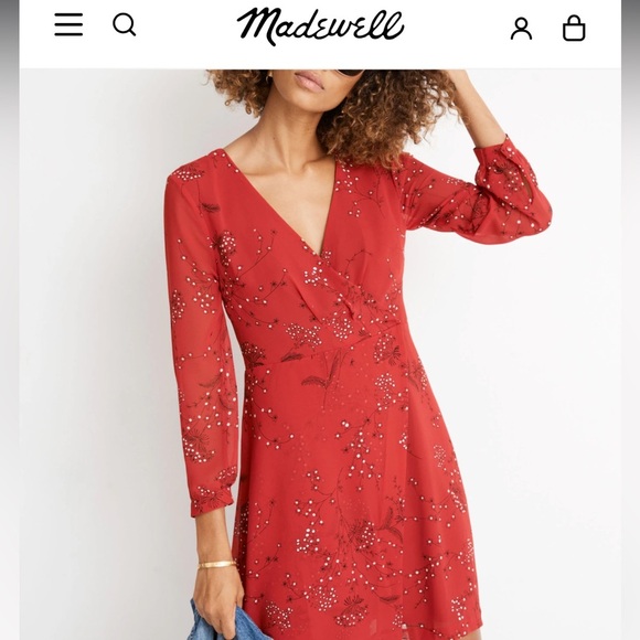 Madewell | Hazelwood Wrap-Front Mini Dress in Windswept Floral Size 0 - Picture 6 of 6